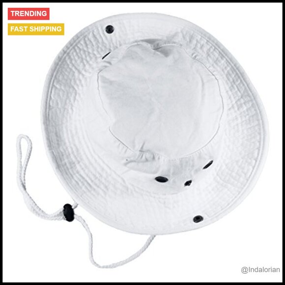 Cotton Adjustable Bucket Safari Boonie Sun Hat Stone Washed Y2K Retro Chic - Picture 3 of 6